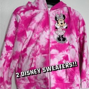 Two Disney sweaters! Great Deal! Size medium in girls!!